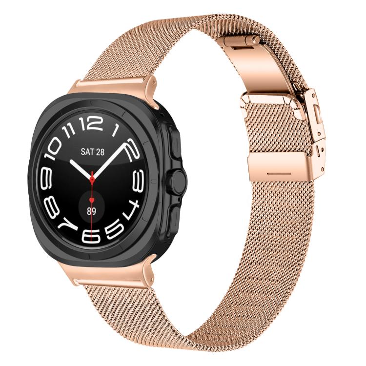 Turtle Buckle Milanese Metal Watch Band, For Samsung Galaxy Watch Ultra 47mm / Ultra 2025
