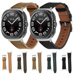 Silver Buckle Nappa Genuine Leather Watch Band, For Samsung Galaxy Watch Ultra 47mm / Ultra 2025