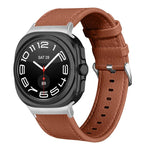 Dual Sides Lychee Genuine Leather Watch Band, For Samsung Galaxy Watch Ultra 47mm / Ultra 2025
