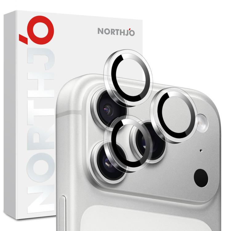 فيلم زجاج مقسى لواقي عدسة الكاميرا بحلقة شفافة من NORTHJO، لهواتف iPhone 17 Pro / 17 Pro Max، iPhone 17، iPhone Air، iPhone 16 Pro / 16 Pro Max، iPhone 16 / 16 Plus، iPhone 15 Pro / 15 Pro Max، iPhone 15 / 15 Plus