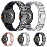 Triple Beads Diamond Metal Watch Band, For Samsung Galaxy Watch8 / Watch8 Classic