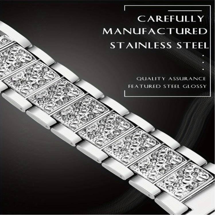 Triple Beads Diamond Metal Watch Band, For Samsung Galaxy Watch8 / Watch8 Classic