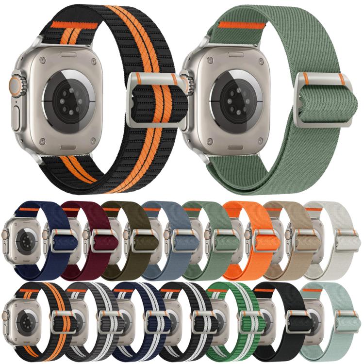 Watchman Mechanical Buckle Nylon Watch Band, For Apple Watch 46mm / 49mm / 45mm / 44mm, For Apple Watch 42mm / 41mm / 40mm / 38mm