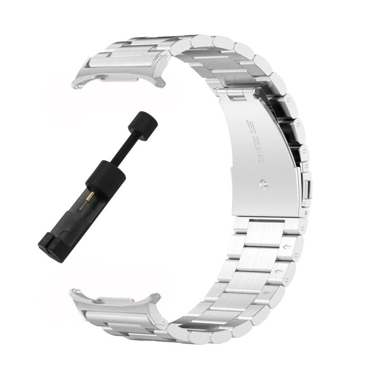 Three Beads Stainless Steel Watch Band with Removal Tool, For Samsung Galaxy Watch Ultra 47mm / Ultra 2025, For Samsung Galaxy Watch8 / Watch8 Classic