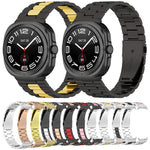 Three Beads Stainless Steel Watch Band with Removal Tool, For Samsung Galaxy Watch Ultra 47mm / Ultra 2025, For Samsung Galaxy Watch8 / Watch8 Classic