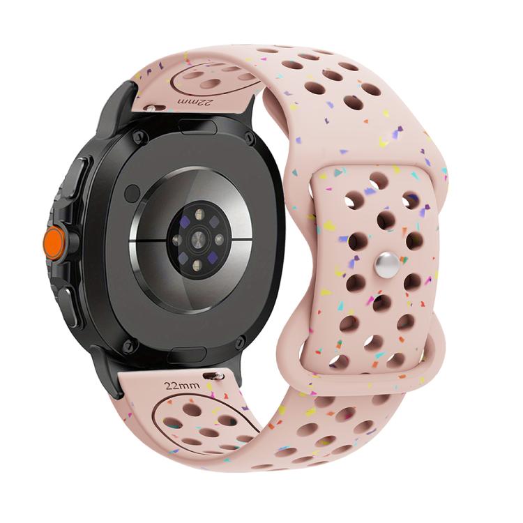 Eco-Friendly Granular Colorful Dots Silicone Watch Band, For Samsung Galaxy Watch8 / Watch8 Classic