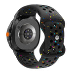 Eco-Friendly Granular Colorful Dots Silicone Watch Band, For Samsung Galaxy Watch8 / Watch8 Classic