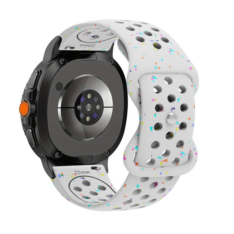 Eco-Friendly Granular Colorful Dots Silicone Watch Band, For Samsung Galaxy Watch8 / Watch8 Classic