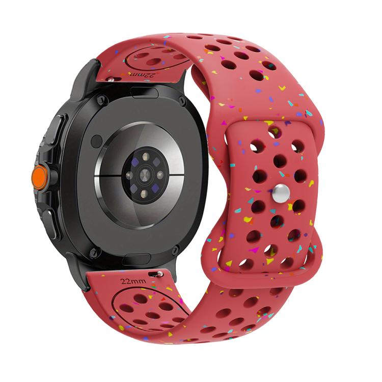 Eco-Friendly Granular Colorful Dots Silicone Watch Band, For Samsung Galaxy Watch8 / Watch8 Classic