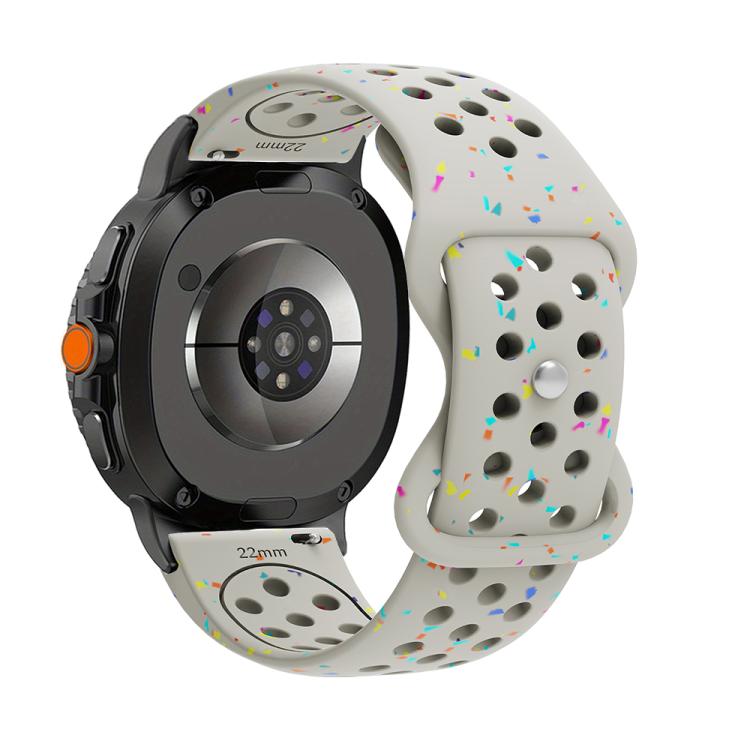 Eco-Friendly Granular Colorful Dots Silicone Watch Band, For Samsung Galaxy Watch8 / Watch8 Classic