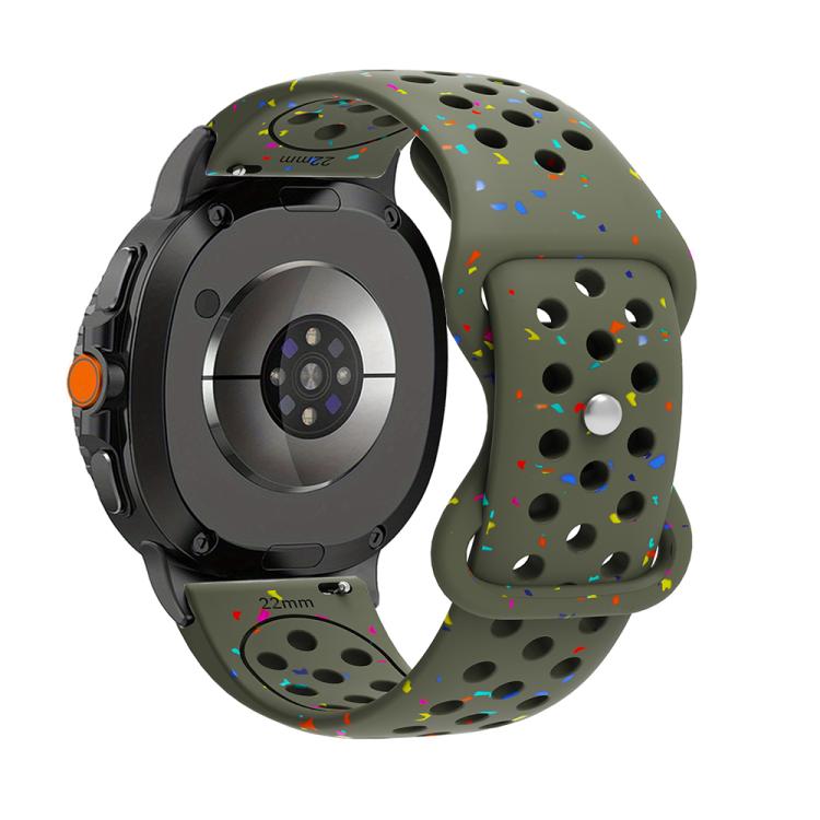 Eco-Friendly Granular Colorful Dots Silicone Watch Band, For Samsung Galaxy Watch8 / Watch8 Classic