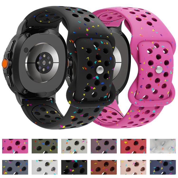 Eco-Friendly Granular Colorful Dots Silicone Watch Band, For Samsung Galaxy Watch8 / Watch8 Classic