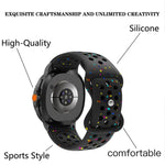 Eco-Friendly Granular Colorful Dots Silicone Watch Band, For Samsung Galaxy Watch8 / Watch8 Classic