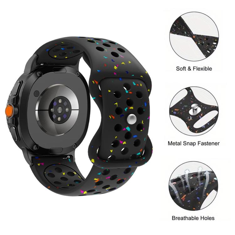 Eco-Friendly Granular Colorful Dots Silicone Watch Band, For Samsung Galaxy Watch8 / Watch8 Classic