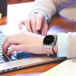 Classic Buckle Genuine Leather Watch Band, For Samsung Galaxy Watch8 / Watch8 Classic