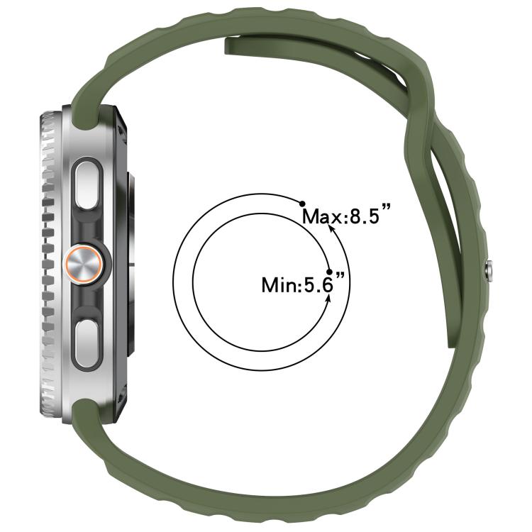 Reverse Buckle Single Color Silicone Watch Band, For Samsung Galaxy Watch8 / Watch8 Classic