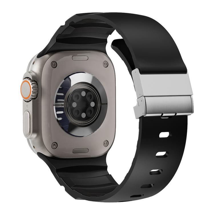 Magnetic Clasp Silicone Watch Band, For Apple Watch 46mm / 49mm / 45mm / 44mm