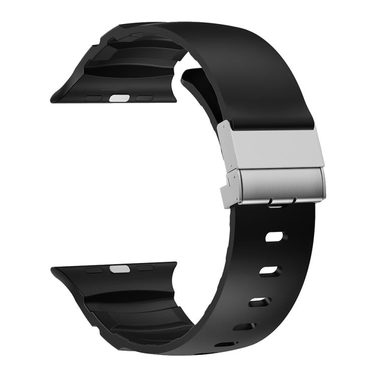 Magnetic Clasp Silicone Watch Band, For Apple Watch 46mm / 49mm / 45mm / 44mm