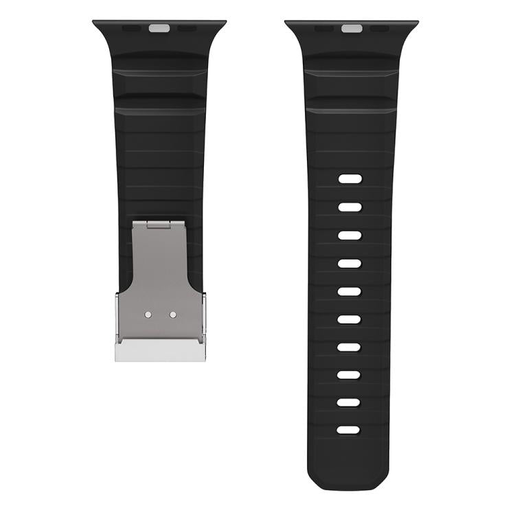 Magnetic Clasp Silicone Watch Band, For Apple Watch 46mm / 49mm / 45mm / 44mm