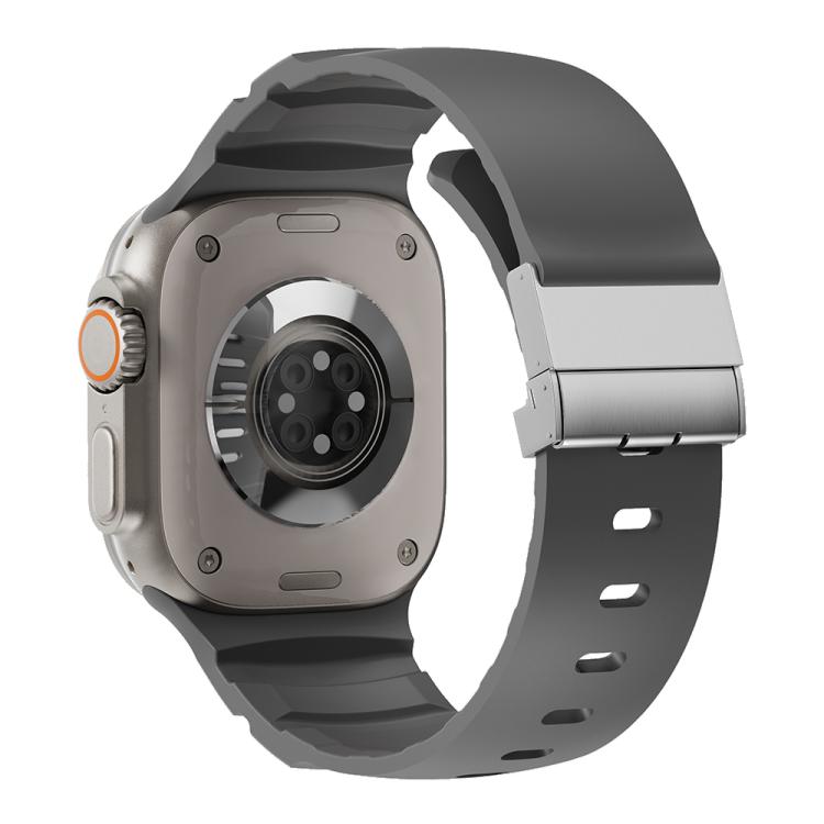 Magnetic Clasp Silicone Watch Band, For Apple Watch 46mm / 49mm / 45mm / 44mm