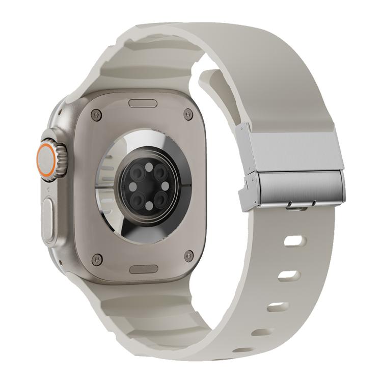 Magnetic Clasp Silicone Watch Band, For Apple Watch 46mm / 49mm / 45mm / 44mm