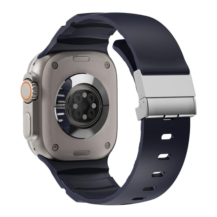 Magnetic Clasp Silicone Watch Band, For Apple Watch 46mm / 49mm / 45mm / 44mm