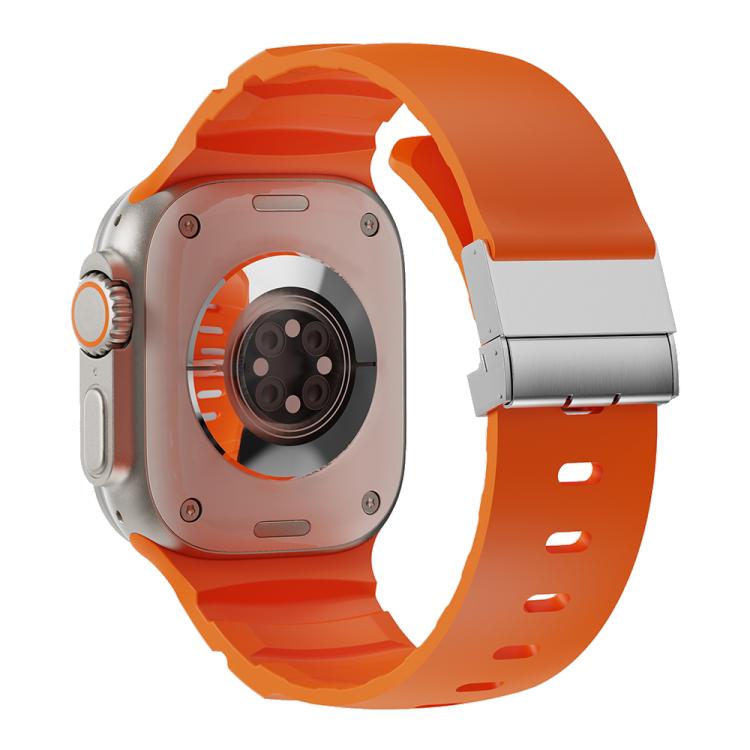 Magnetic Clasp Silicone Watch Band, For Apple Watch 46mm / 49mm / 45mm / 44mm