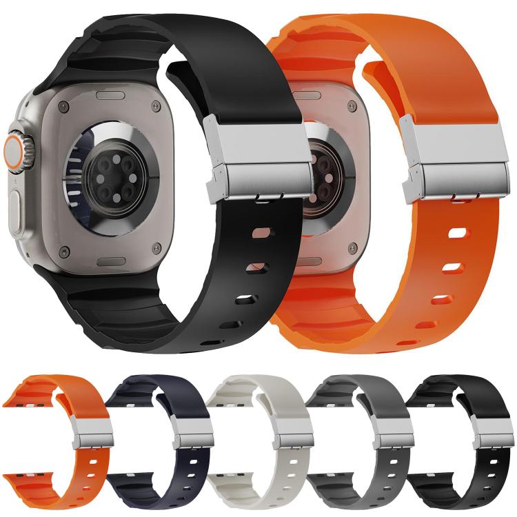 Magnetic Clasp Silicone Watch Band, For Apple Watch 46mm / 49mm / 45mm / 44mm