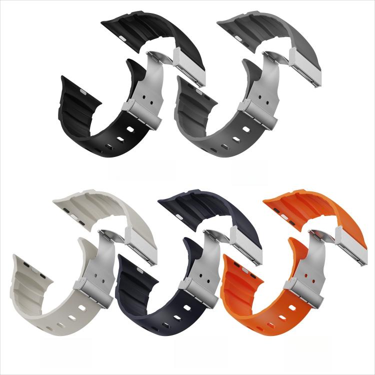 Magnetic Clasp Silicone Watch Band, For Apple Watch 46mm / 49mm / 45mm / 44mm