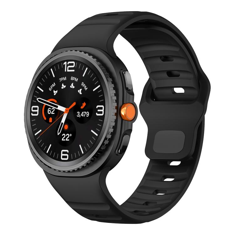 Wave Reverse Buckle Silicone Watch Band, For Samsung Galaxy Watch8 / Watch8 Classic