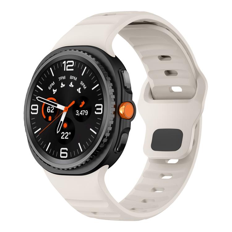 Wave Reverse Buckle Silicone Watch Band, For Samsung Galaxy Watch8 / Watch8 Classic