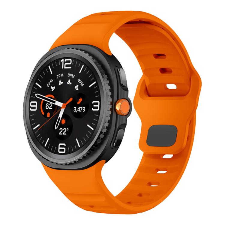 Wave Reverse Buckle Silicone Watch Band, For Samsung Galaxy Watch8 / Watch8 Classic