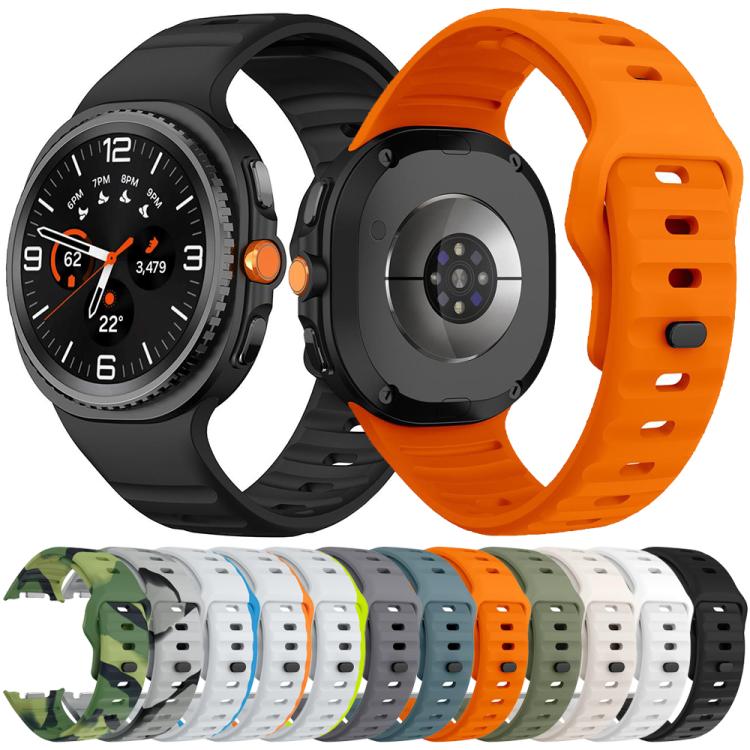 Wave Reverse Buckle Silicone Watch Band, For Samsung Galaxy Watch8 / Watch8 Classic