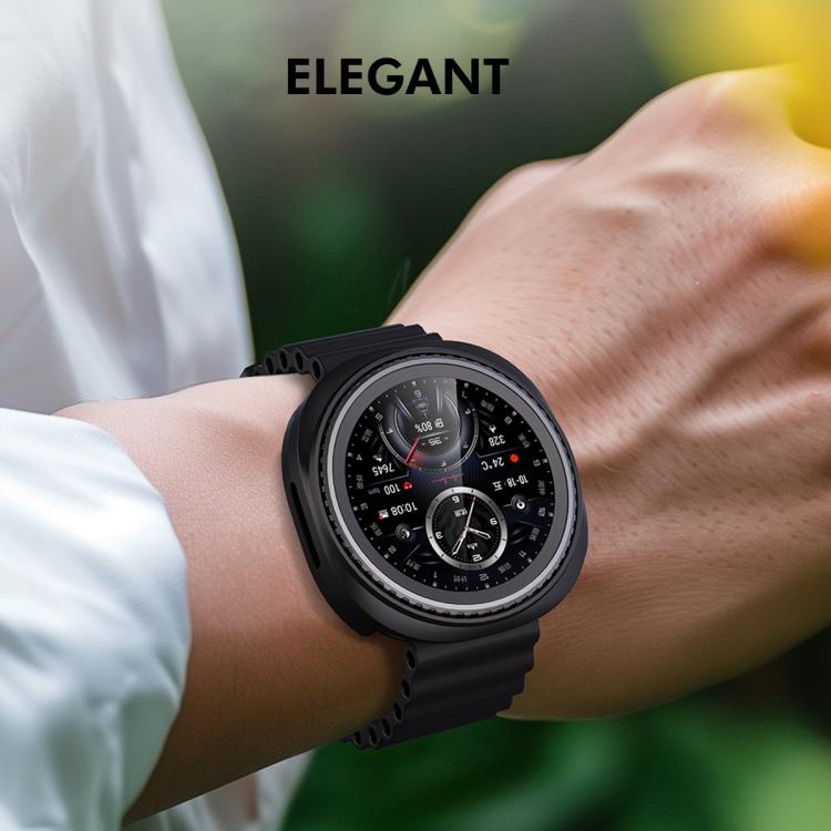 ENKAY Hat-Prince  2 in 1 Solid Color PC Watch Cover with Full Coverage PMMA Soft Film, For Samsung Galaxy Watch8 Classic 46mm