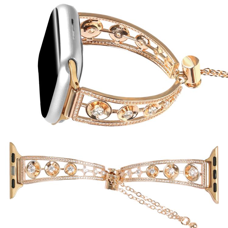 Platinum Star Zirconium Metal Watch Band, For Apple Watch 46mm / 49mm / 45mm / 44mm, For Apple Watch 42mm / 41mm / 40mm / 38mm