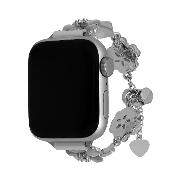 Four Leaf Clover Chain Alloy Watch Band, For Apple Watch 46mm / 49mm / 45mm / 44mm, For Apple Watch 42mm / 41mm / 40mm / 38mm