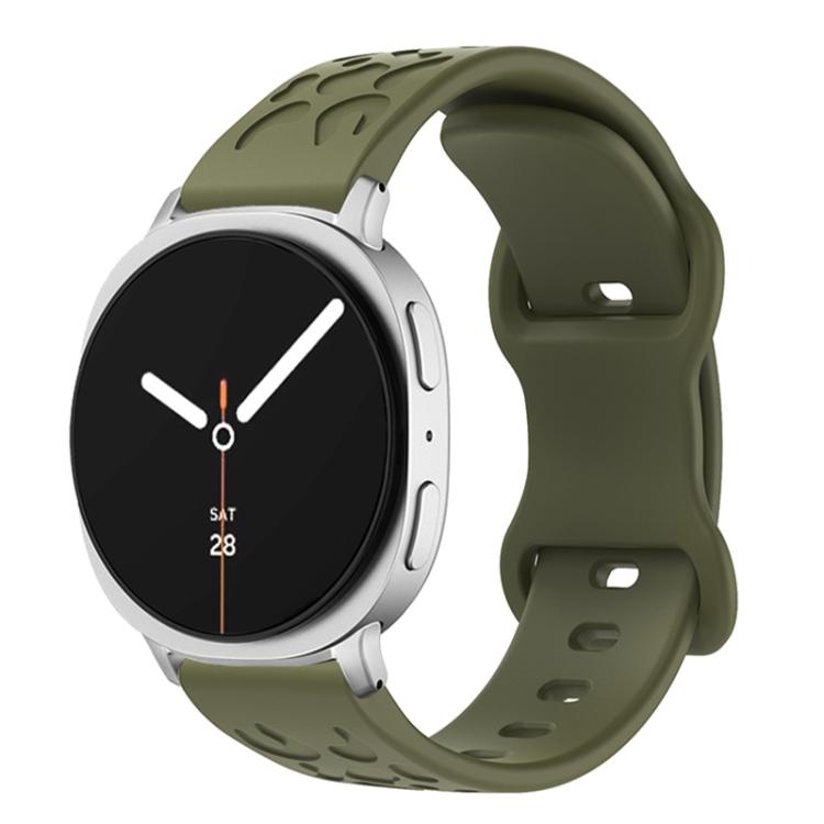 Concave Leopard Butterfly Buckle Silicone Watch Band, For Samsung Galaxy Watch8 / Watch8 Classic