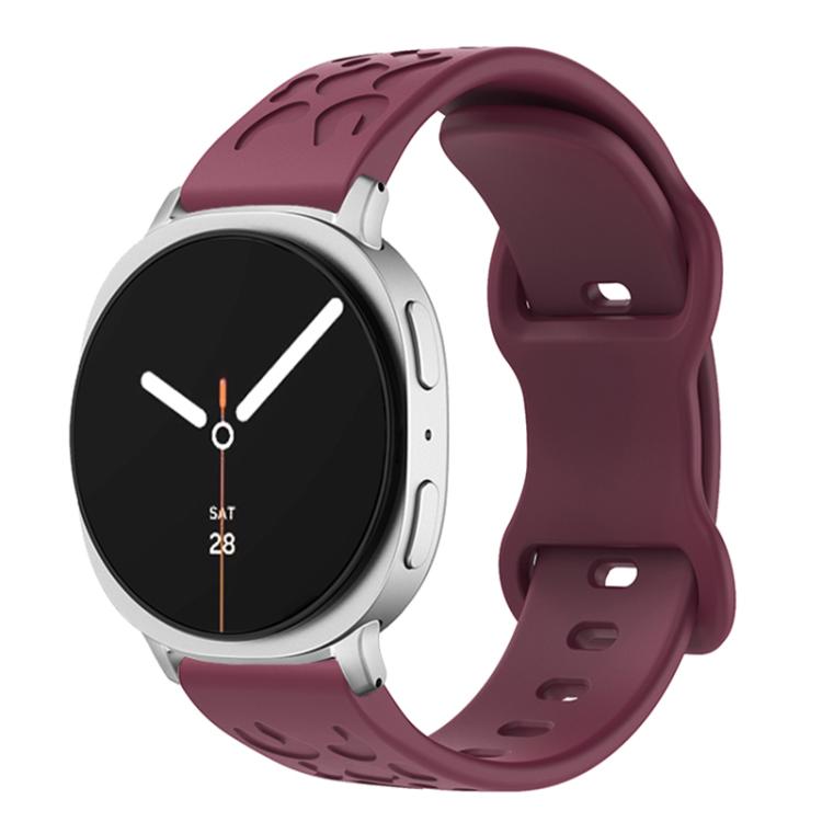 Concave Leopard Butterfly Buckle Silicone Watch Band, For Samsung Galaxy Watch8 / Watch8 Classic