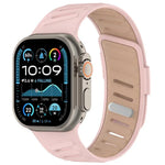 Oblique Buckle Breathable Two-Color Silicone Watch Band, For Apple Watch 46mm / 49mm / 45mm / 44mm