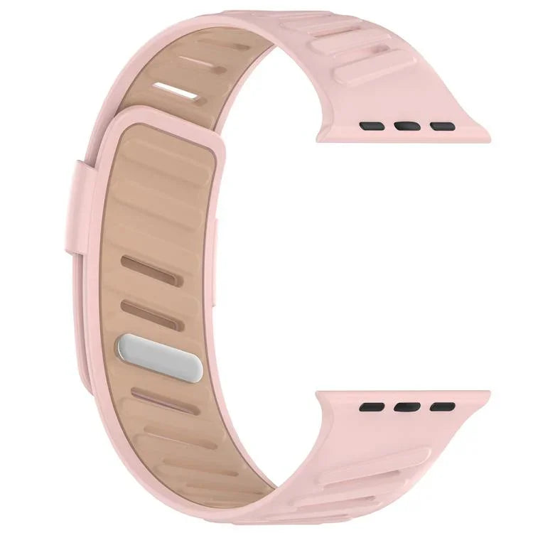 Oblique Buckle Breathable Two-Color Silicone Watch Band, For Apple Watch 46mm / 49mm / 45mm / 44mm