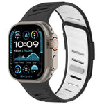 Oblique Buckle Breathable Two-Color Silicone Watch Band, For Apple Watch 46mm / 49mm / 45mm / 44mm