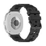 Black Buckle Round Tail Silicone Watch Band, For Samsung Galaxy Watch8 / Watch8 Classic