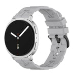 Black Buckle Round Tail Silicone Watch Band, For Samsung Galaxy Watch8 / Watch8 Classic