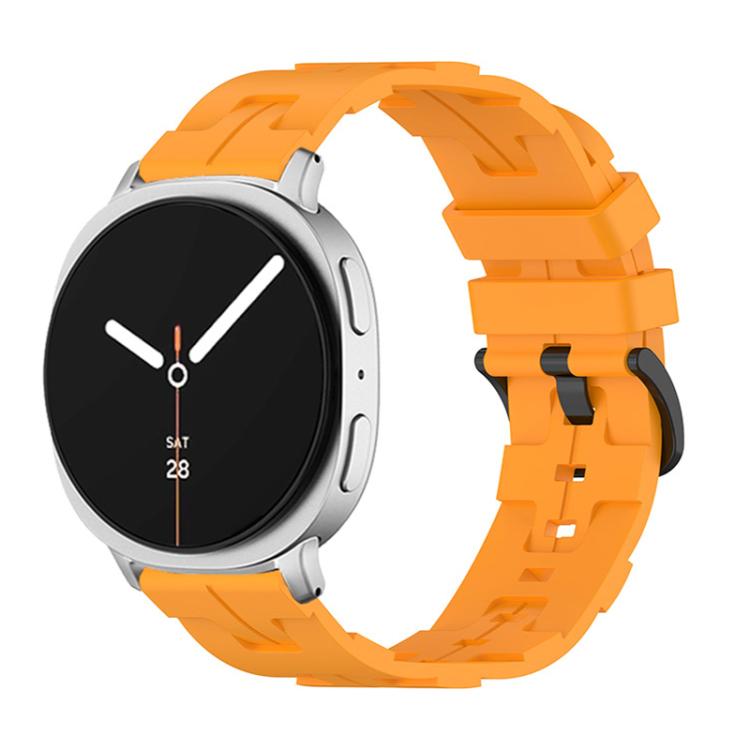 Black Buckle Round Tail Silicone Watch Band, For Samsung Galaxy Watch8 / Watch8 Classic