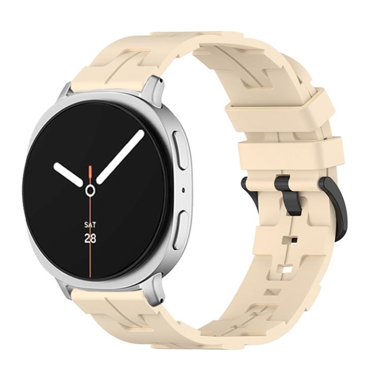 Black Buckle Round Tail Silicone Watch Band, For Samsung Galaxy Watch8 / Watch8 Classic