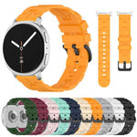Black Buckle Round Tail Silicone Watch Band, For Samsung Galaxy Watch8 / Watch8 Classic