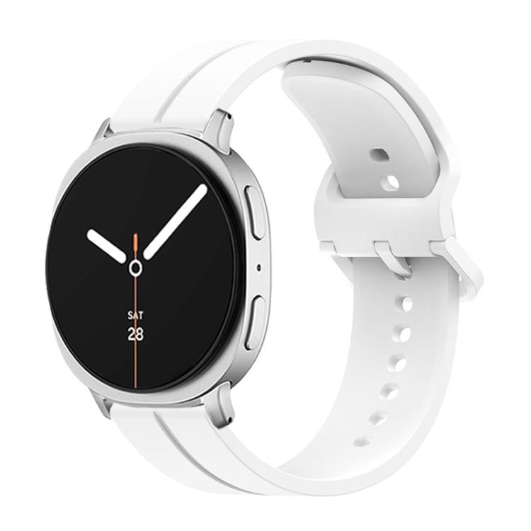 Colorful Buckle Grooved Silicone Watch Band, For Samsung Galaxy Watch8 / Watch8 Classic