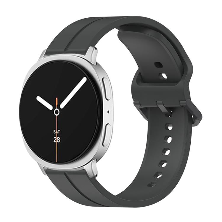 Colorful Buckle Grooved Silicone Watch Band, For Samsung Galaxy Watch8 / Watch8 Classic