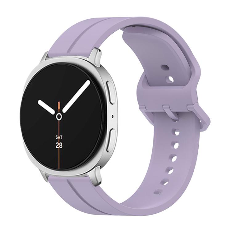 Colorful Buckle Grooved Silicone Watch Band, For Samsung Galaxy Watch8 / Watch8 Classic
