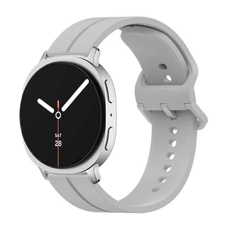 Colorful Buckle Grooved Silicone Watch Band, For Samsung Galaxy Watch8 / Watch8 Classic